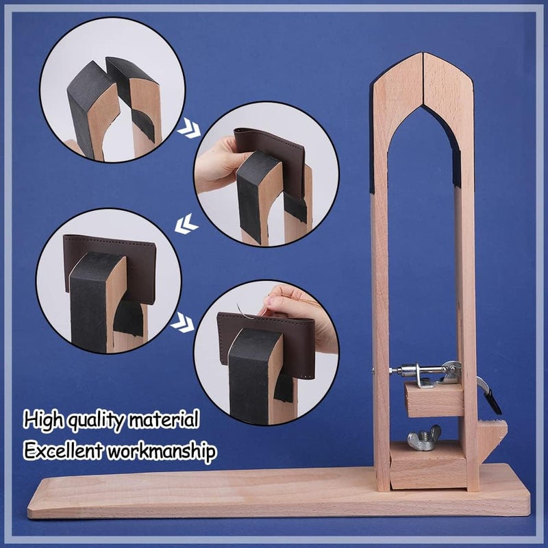 LUNARM Stitching Pony Leather Table Desktop Pony Horse Clamp Leather Stitching Pony for DIY Hand Leathercraft Sewing - Image 3